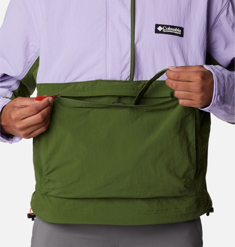 Thumbnail: Deschutes Valley Wind Shell | 337 | L, Color: Pesto, Frosted Purple, image 6