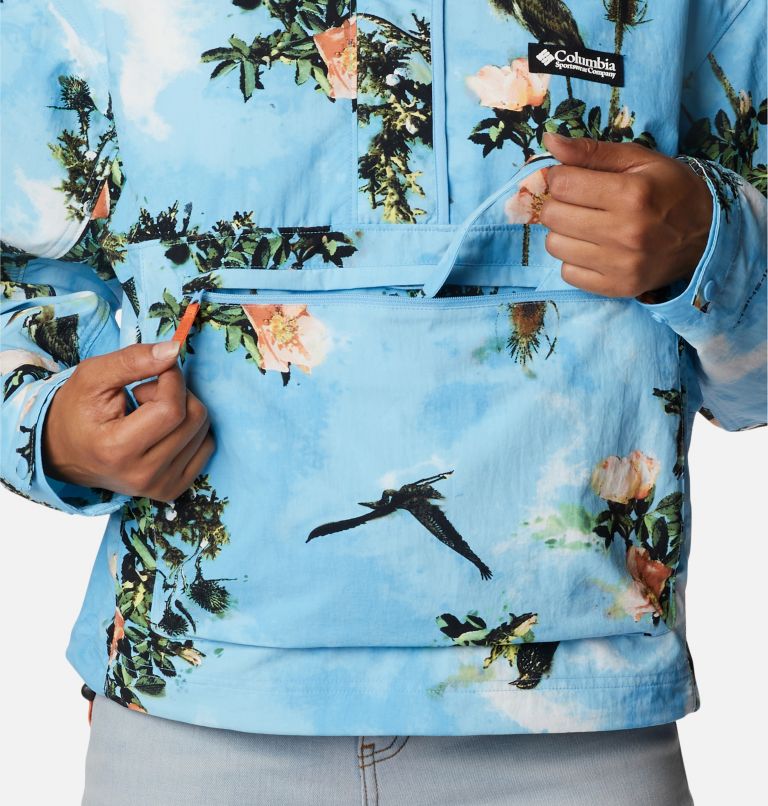 Deschutes Valley Wind Shell | 456 | XL, Color: Vista Blue Deschutes Days Print, image 6
