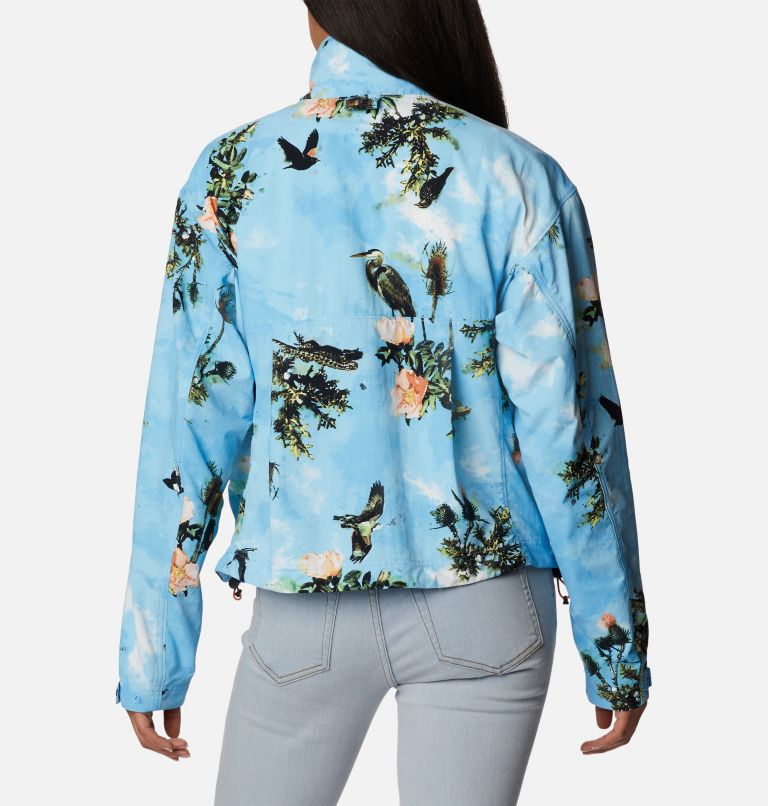 Deschutes Valley Wind Shell | 456 | XL, Color: Vista Blue Deschutes Days Print, image 2