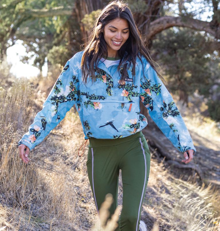 Deschutes Valley Wind Shell | 456 | XL, Color: Vista Blue Deschutes Days Print, image 8