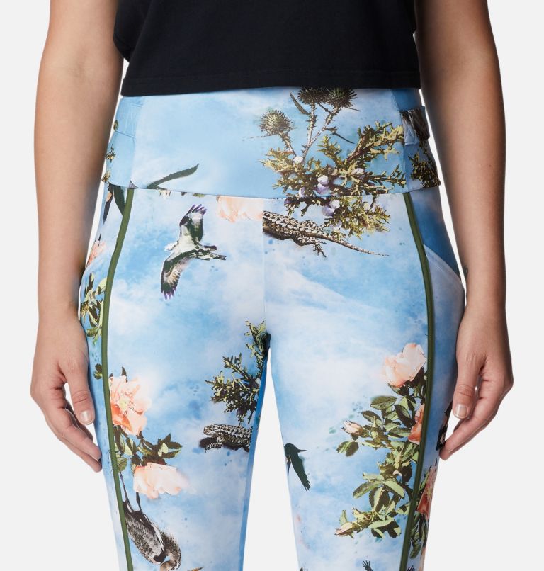 Women's Deschutes Valley Utility Leggings, Color: Vista Blue Deschutes Days Print, image 4