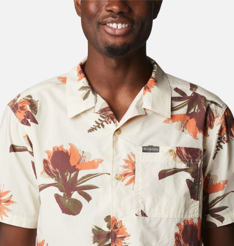 Men's Pine Canyon Short Sleeve Shirt, Color: Chalk Staycation, image 4