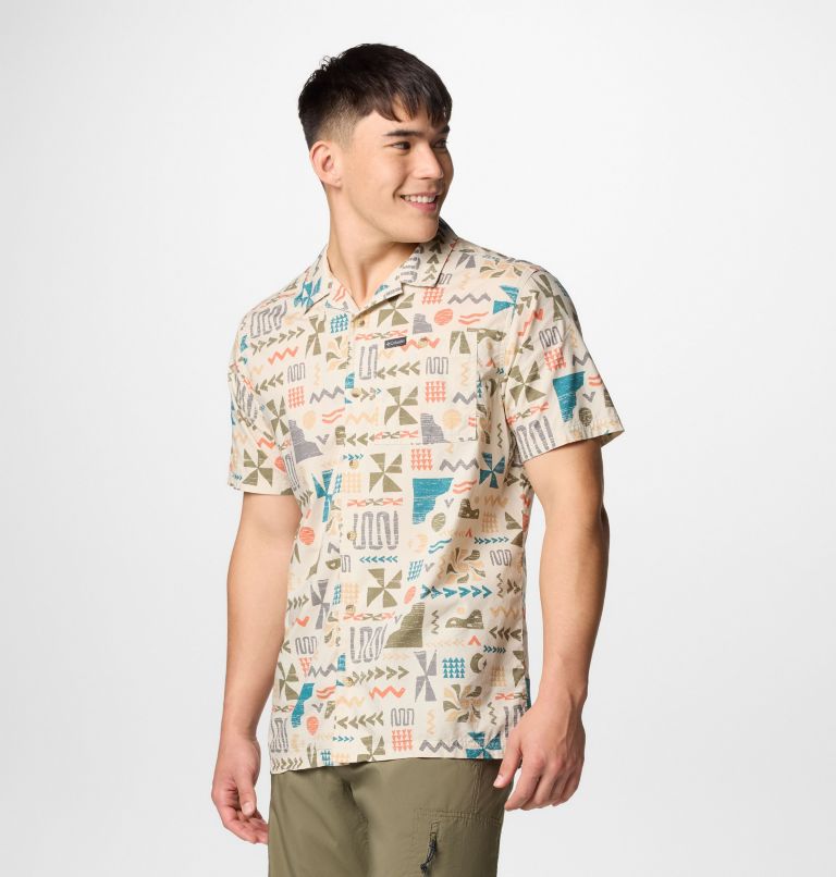 Men's Pine Canyon Short Sleeve Shirt, Color: Dark Stone Outer Bounds, image 4