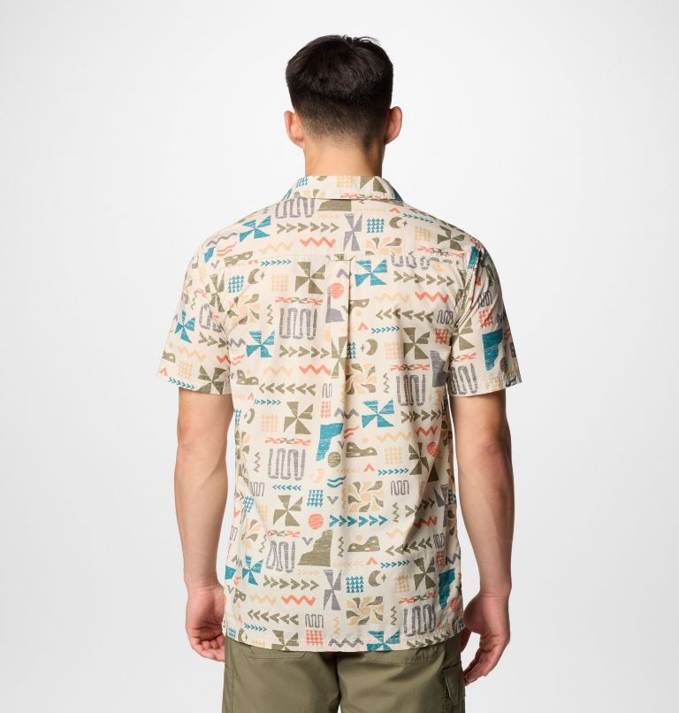 Men's Pine Canyon Short Sleeve Shirt, Color: Dark Stone Outer Bounds, image 3