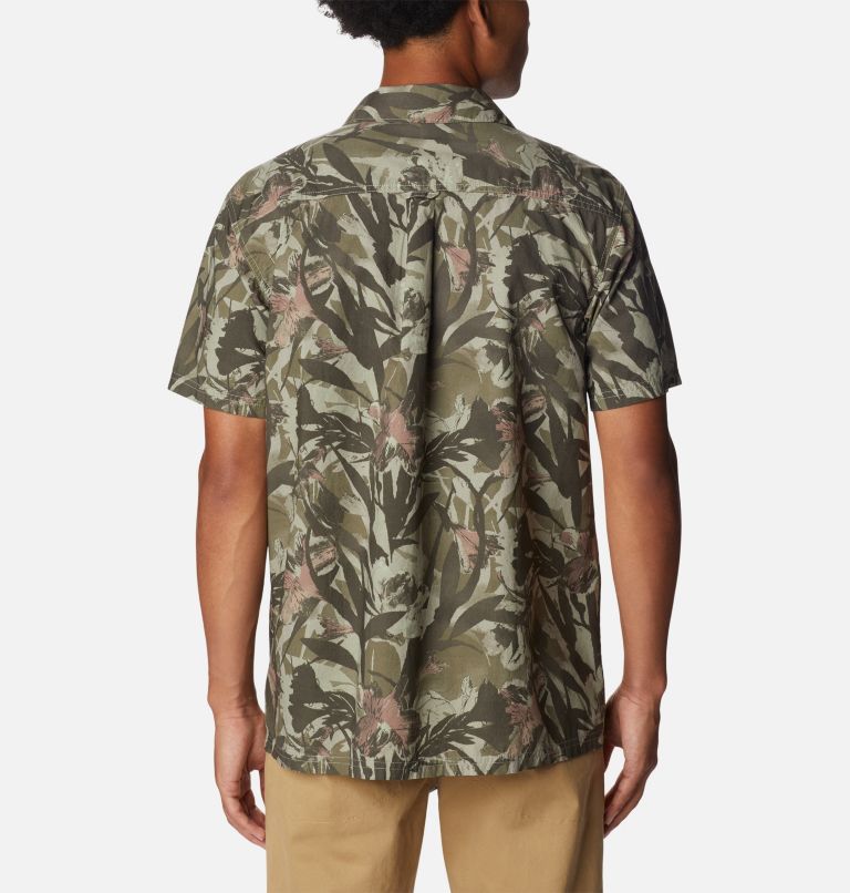 Men's Pine Canyon Short Sleeve Shirt, Color: Stone Green Floriculture, image 2