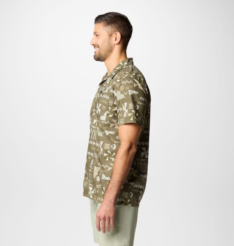Pine Canyon Kurzarm-Hemd mit Print für Männer, Color: Stone Green Outer Bounds, image 4