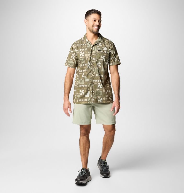 Pine Canyon Kurzarm-Hemd mit Print für Männer, Color: Stone Green Outer Bounds, image 2