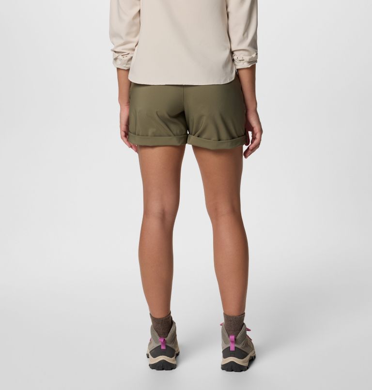 Women's Silver Ridge Utility Hiking Shorts, Color: Stone Green, image 2