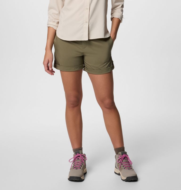 Women's Silver Ridge Utility Hiking Shorts, Color: Stone Green, image 1