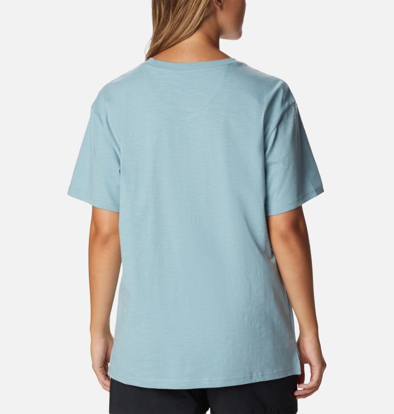Women's Break It Down Organic Cotton T-Shirt, Color: Stone Blue, image 2