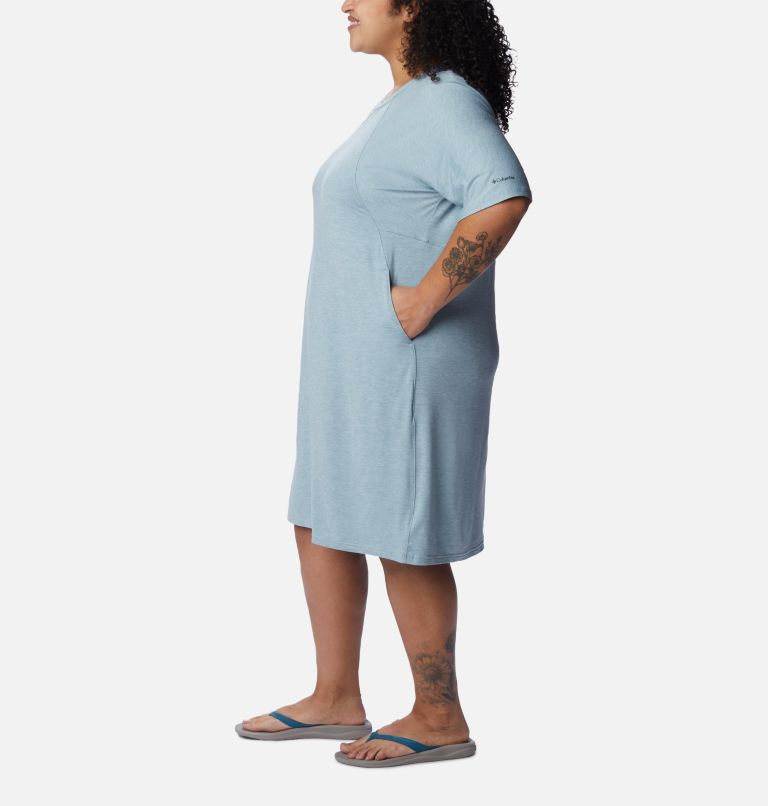 Thumbnail: Women's Coral Ridge Dress - Plus Size, Color: Stone Blue, image 3