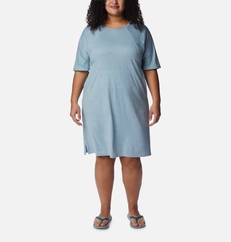 Thumbnail: Women's Coral Ridge Dress - Plus Size, Color: Stone Blue, image 1