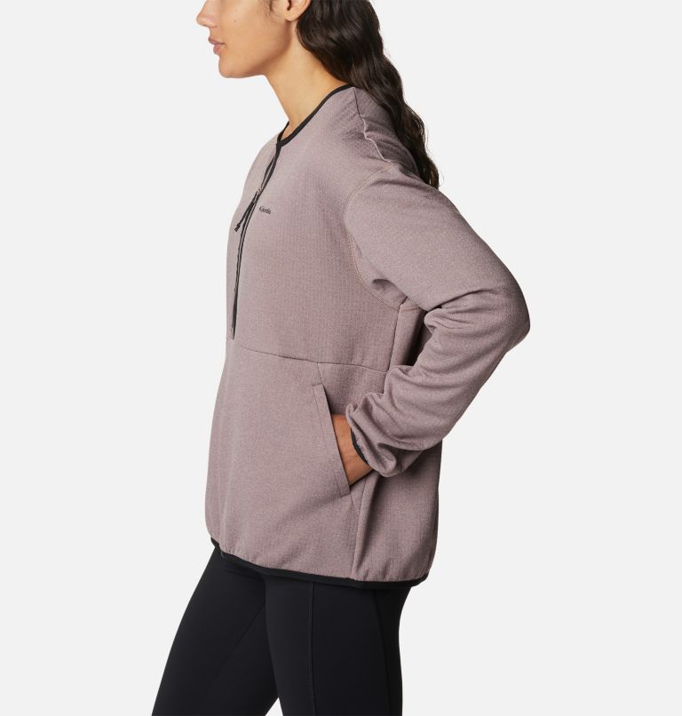 Women's Coral Ridge Midlayer Half Zip Fleece Pullover, Color: Quantum Mauve, image 3