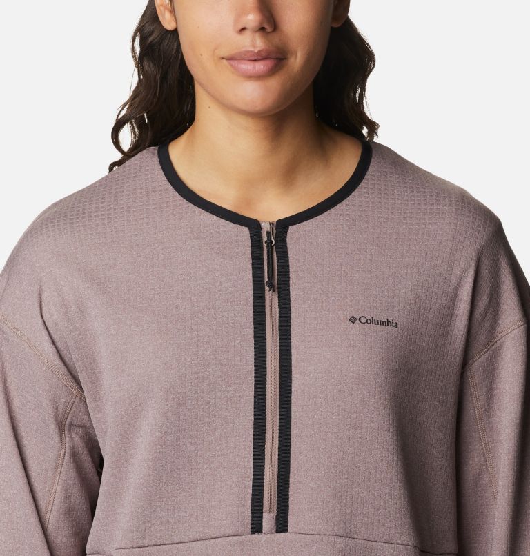 Women's Coral Ridge Midlayer Half Zip Fleece Pullover, Color: Quantum Mauve, image 4