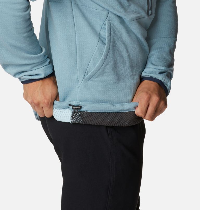 Men's Coral Ridge Performance Midlayer Half Zip Fleece Pullover, Color: Stone Blue, image 6