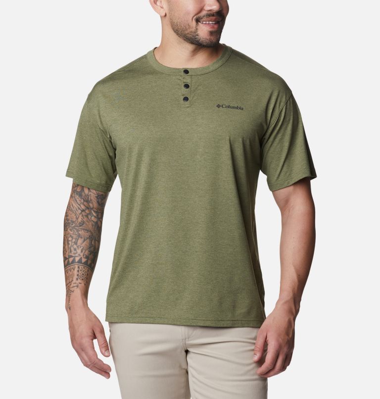 T-shirt performant à manches courtes Coral Ridge Homme, Color: Mosstone, image 1