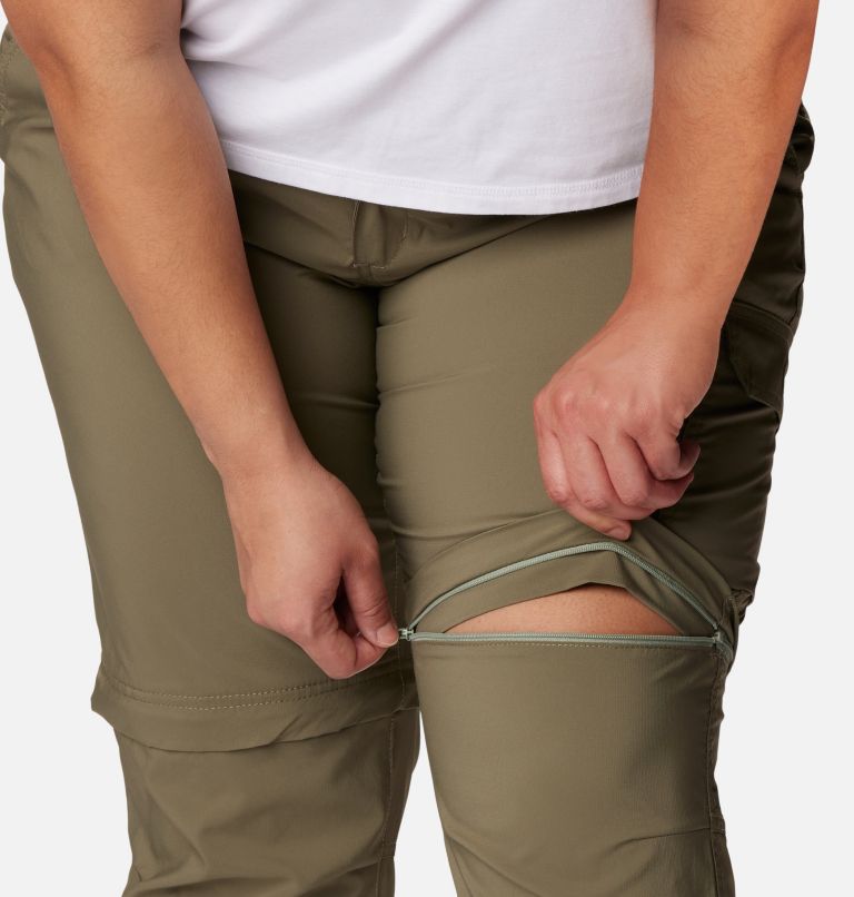 Thumbnail: Women's Silver Ridge Utility Convertible Pants - Plus Size, Color: Stone Green, image 8