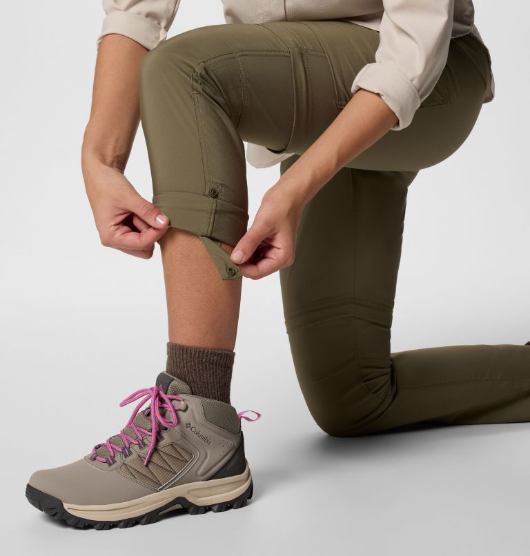 Women's Silver Ridge Utility Convertible Hiking Trousers, Color: Stone Green, image 7