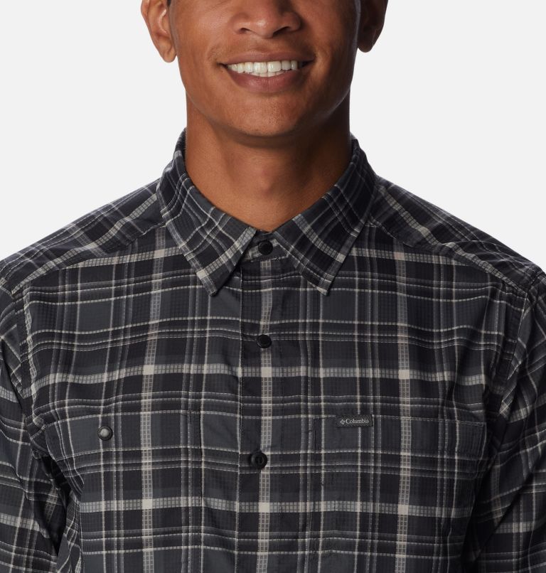 Men's Silver Ridge Utility Lite Plaid Shirt, Color: Black Multi Plaid, image 4