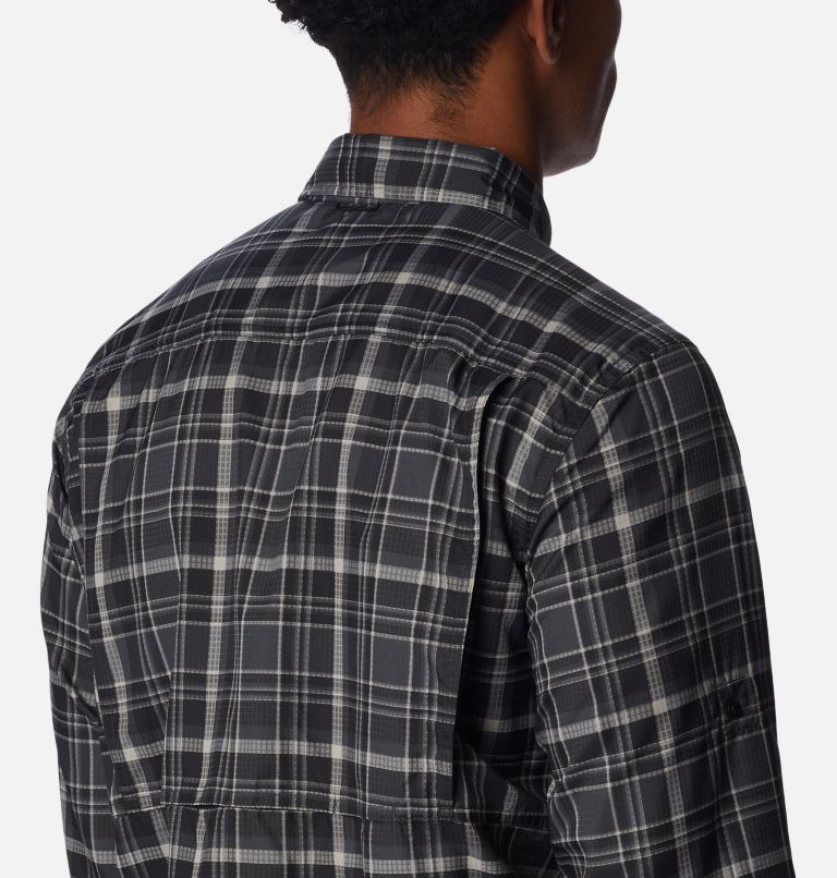 Men's Silver Ridge Utility Lite Plaid Shirt, Color: Black Multi Plaid, image 5