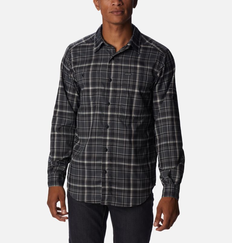 Men's Silver Ridge Utility Lite Plaid Shirt, Color: Black Multi Plaid, image 1