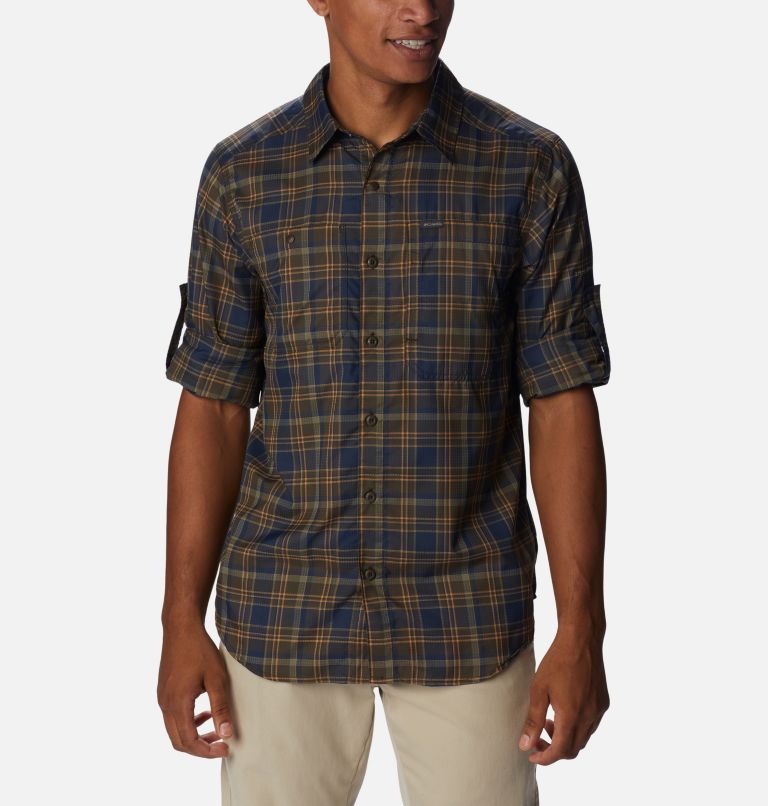 Thumbnail: Men's Silver Ridge Utility Lite Plaid Shirt, Color: Cordovan Multi Plaid, image 6