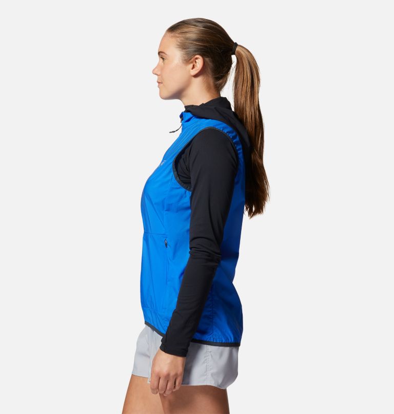 Women's Kor AirShell Vest, Color: Bright Island Blue, image 3