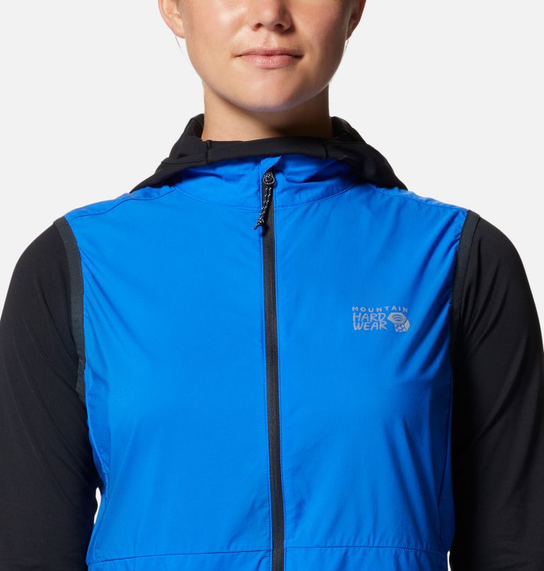 Women's Kor AirShell Vest, Color: Bright Island Blue, image 4