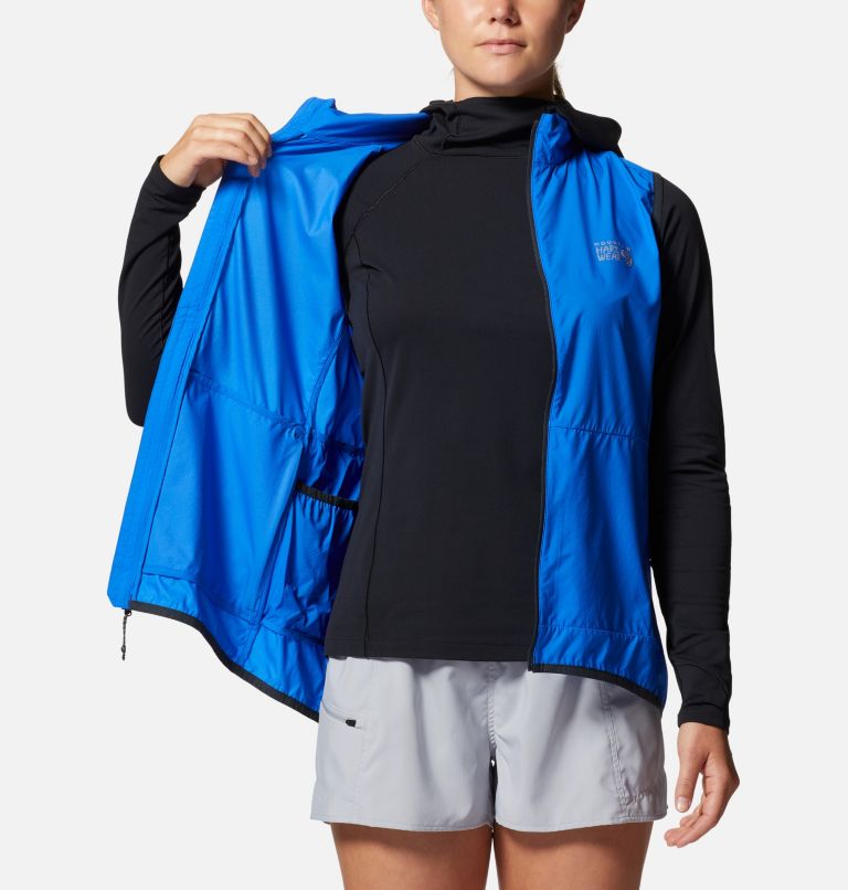 Women's Kor AirShell Vest, Color: Bright Island Blue, image 5