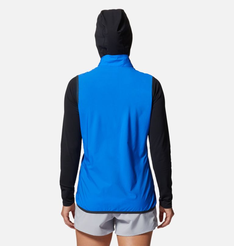 Women's Kor AirShell Vest, Color: Bright Island Blue, image 2