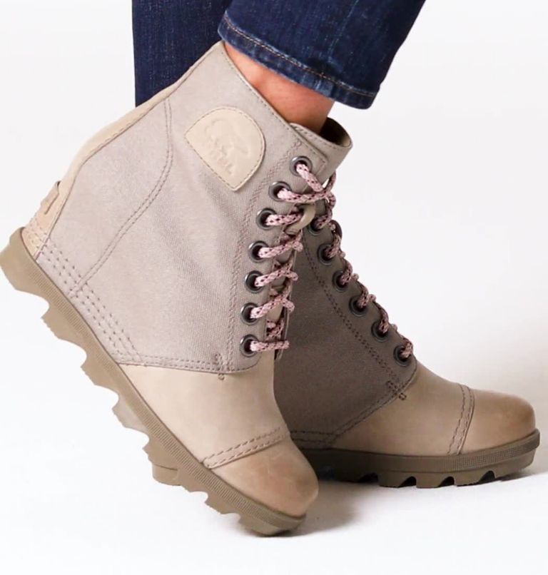 Women's Joan Of Arctic Wedge II PDX Bootie, Color: Omega Taupe, Wet Sand