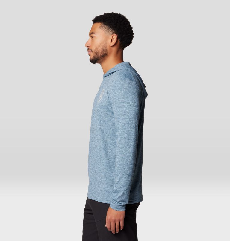 Men's Sunblocker Hoody, Color: Adriatic Blue Heather, image 3