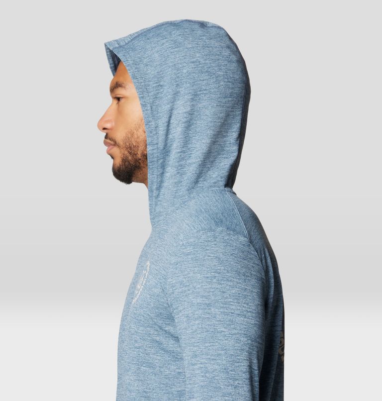 Men's Sunblocker Hoody, Color: Adriatic Blue Heather, image 5
