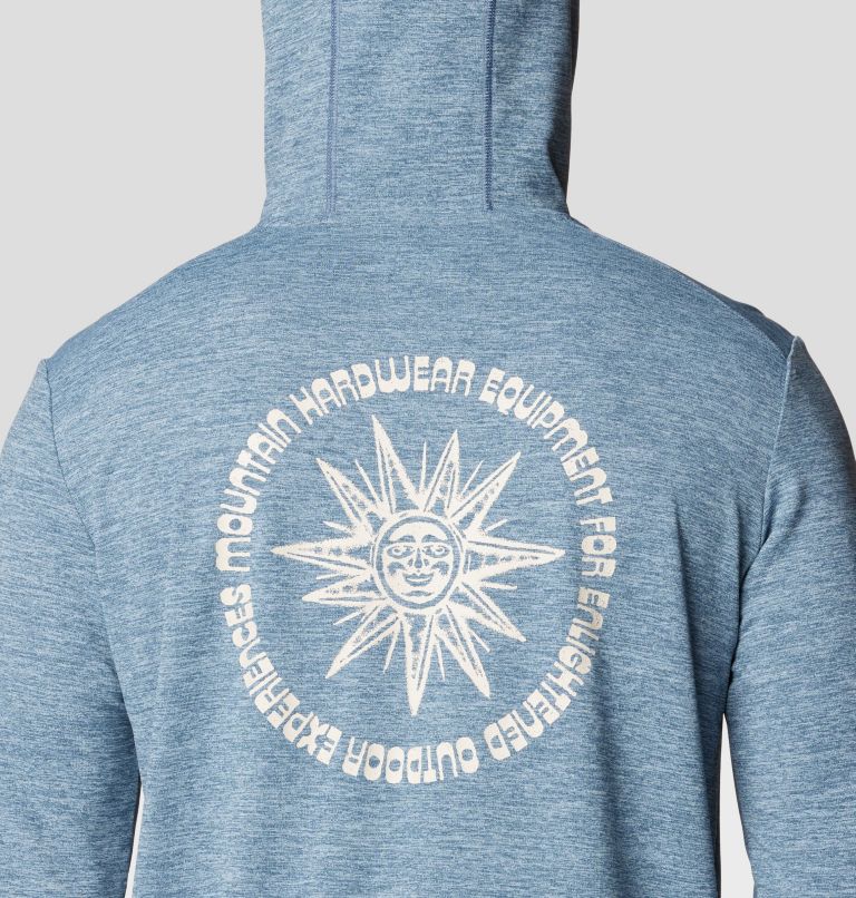 Men's Sunblocker Hoody, Color: Adriatic Blue Heather, image 6