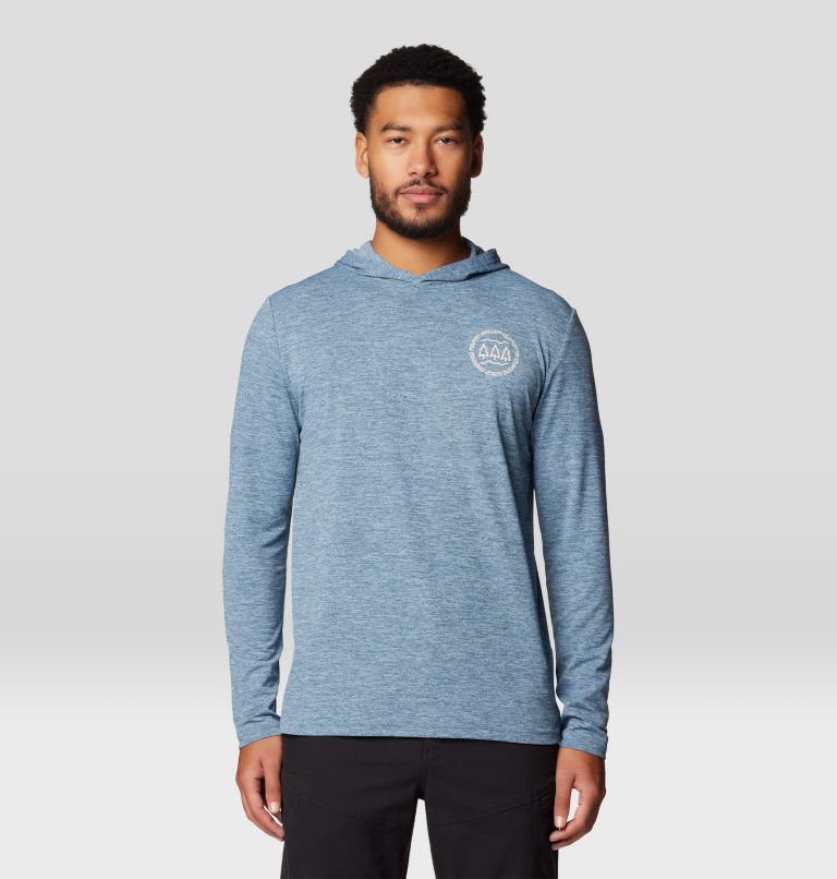 Men's Sunblocker Hoody, Color: Adriatic Blue Heather, image 1