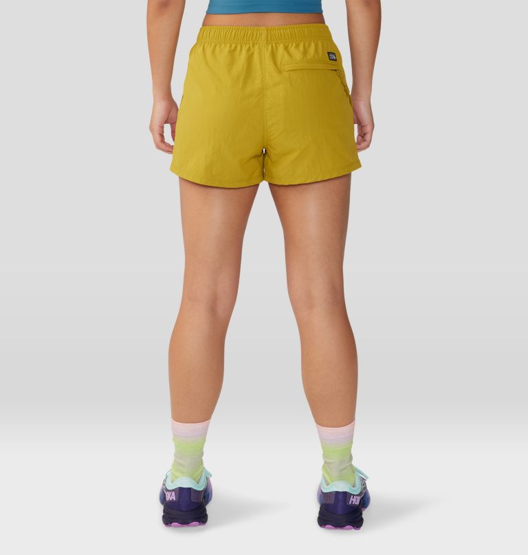 Women's Stryder Swim Short, Color: Dark Citron, image 2