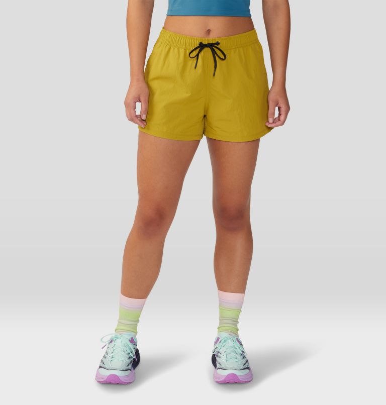 Women's Stryder Swim Short, Color: Dark Citron, image 1
