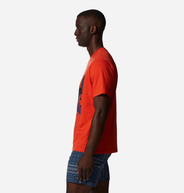 Men's Altitude Stairs Short Sleeve, Color: State Orange, image 3