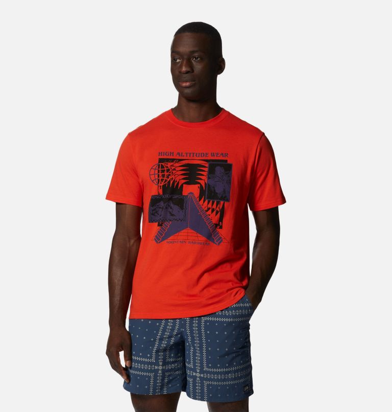 Men's Altitude Stairs Short Sleeve, Color: State Orange, image 5