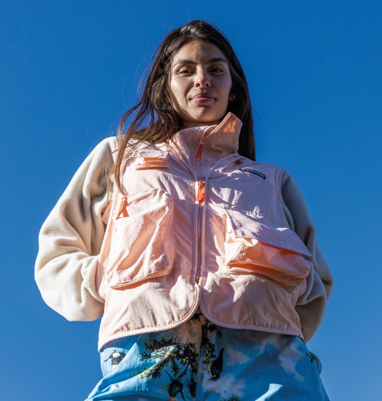 Women's Skeena River Jacket, Color: Peach Blossom, Ancient Fossil, image 11