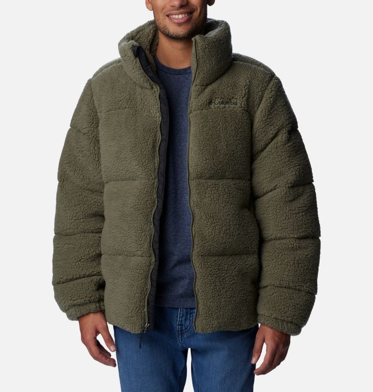 Thumbnail: Doudoune Sherpa Puffect Homme, Color: Stone Green, image 6