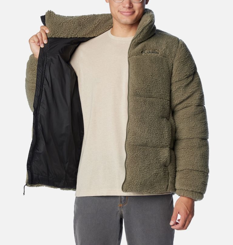 Men's Puffect Sherpa Jacket, Color: Stone Green, image 5
