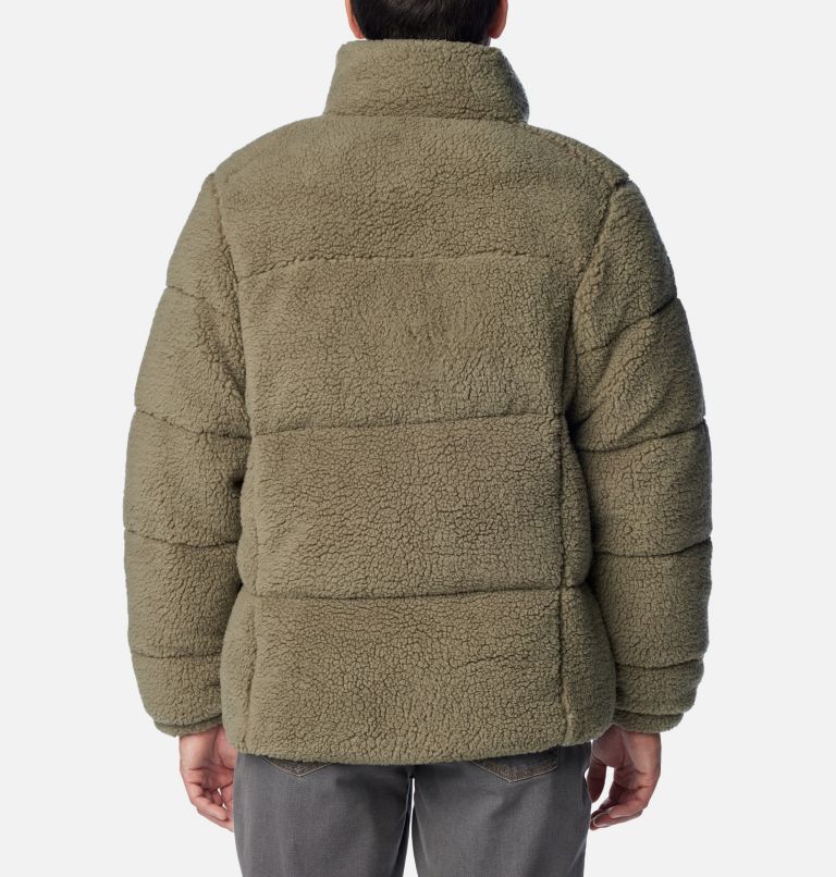 Thumbnail: Men's Puffect Sherpa Jacket, Color: Stone Green, image 2