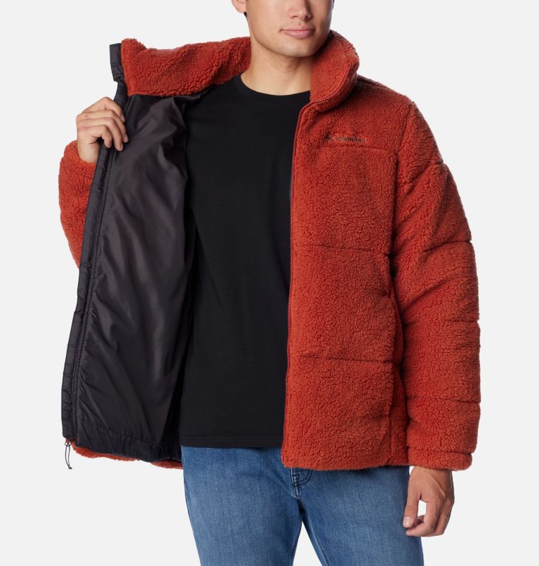 Thumbnail: Men's Puffect Sherpa Jacket, Color: Warp Red, image 5