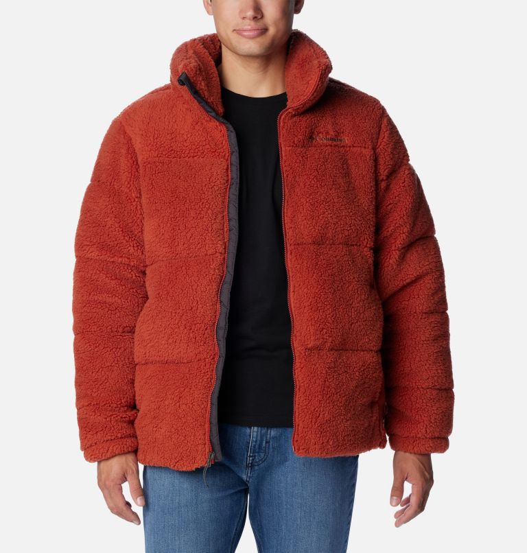 Men's Puffect Sherpa Jacket, Color: Warp Red, image 6