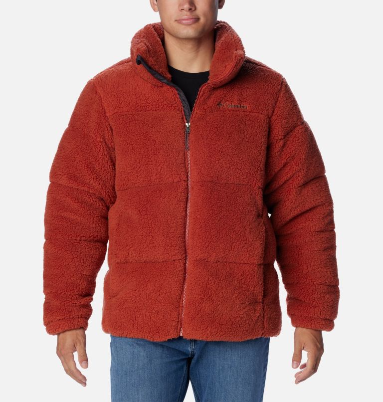 Thumbnail: Men's Puffect Sherpa Jacket, Color: Warp Red, image 1
