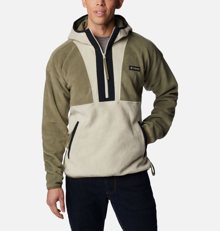 Men s Back Bowl Half Zip Fleece Hoodie