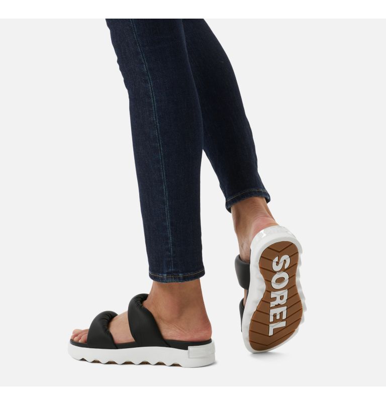 VIIBE Twist Slide Women's Flat Sandal, Color: Black, Sea Salt, image 7