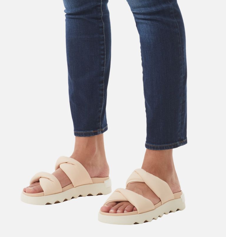 Women's Viibe Twist Slide, Color: Nova Sand, Chalk, image 7