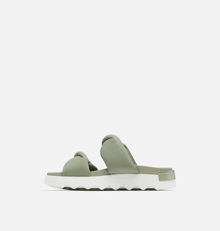 Women's Viibe Twist Slide, Color: Safari, Stone Green, image 4